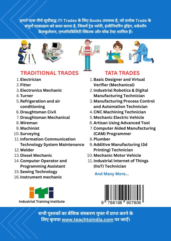 ITI Fitter 2nd Year Book | Dual Language: English & हिंदी | NCVT Syllabus | All in One: Trade Theory, Workshop Calculation, Engineering Drawing, Employability Skills, Mock Tests